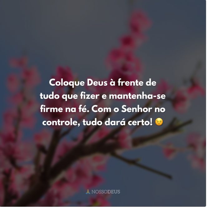 Coloque Deus à frente de tudo - imagem