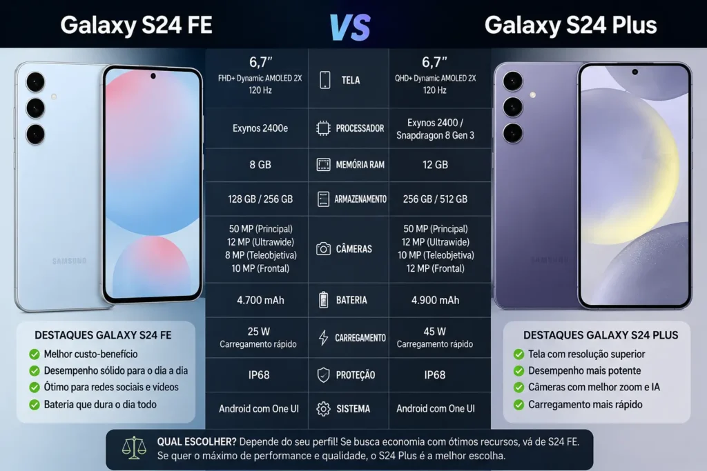 Galaxy S24 FE e Plus