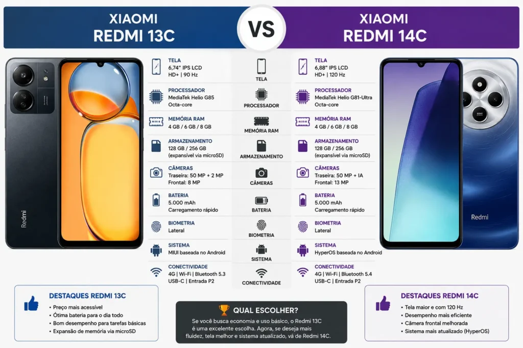 Xiaomi Redmi 13C vs 14C