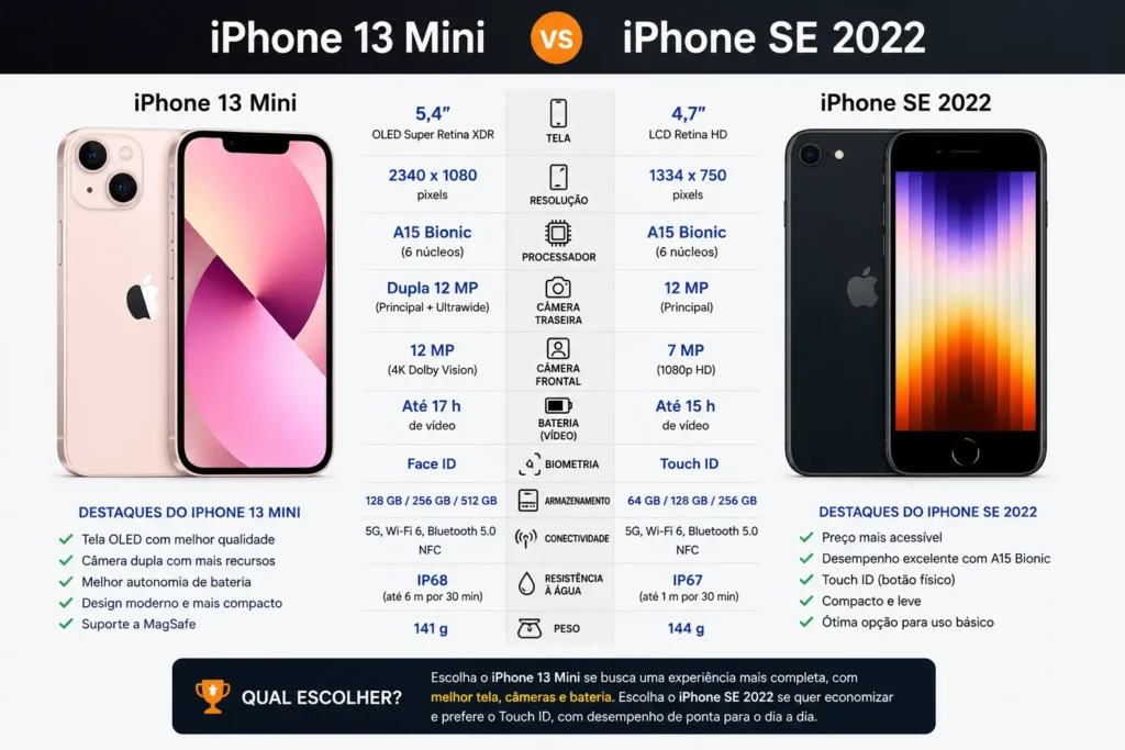 iPhone 13 Mini vs iPhone SE 2022