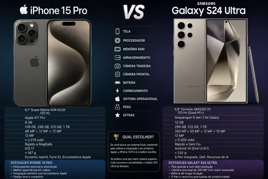iPhone 15 Pro vs Galaxy S24 Ultra