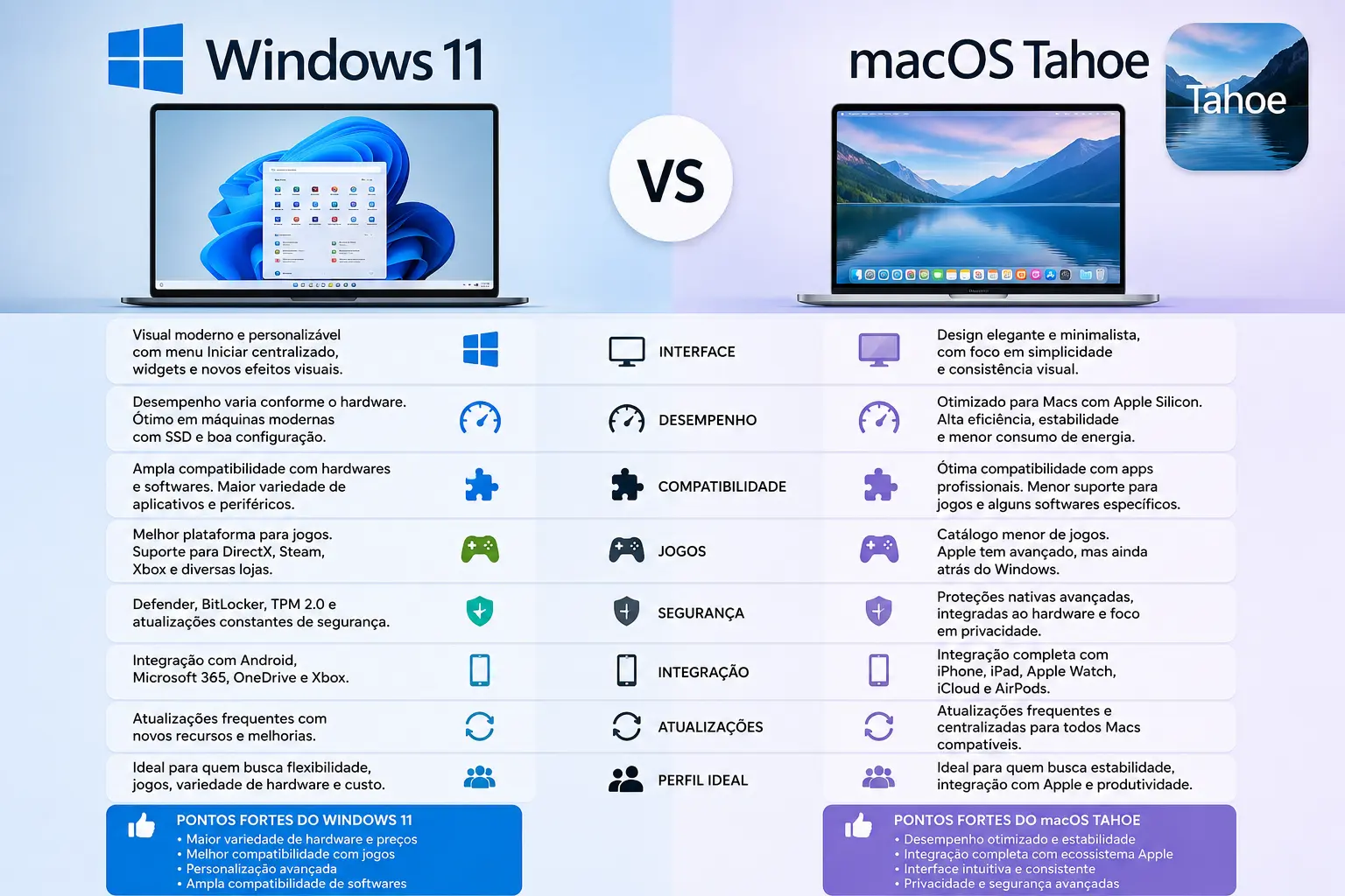 Windows 11 vs macOS Tahoe